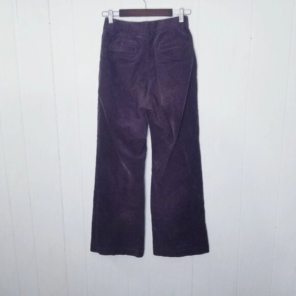 Uniqlo Corduroy Pants Women Size XS Burgundy Maroon Wide Leg - Picture 13 of 14